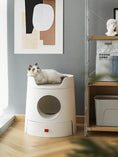 Load image into Gallery viewer, Mayitwill® x Michu XL Castle 2-In-1 Front-Entry Cat Litter Box (Free Scratch Basin + Scoop)