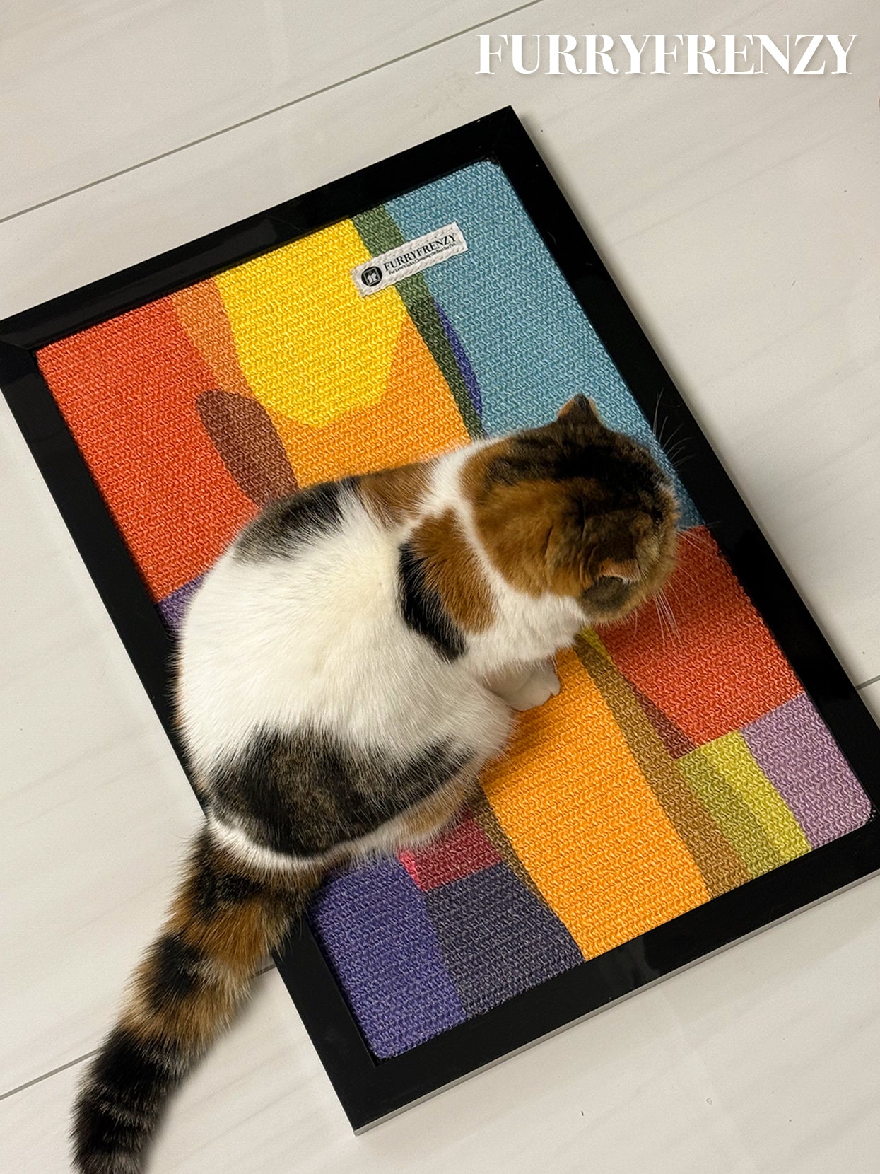 FURRYFRENZY® Decorative Sisal Cat Scratcher / Peel-Stick Cat Scratching Pad