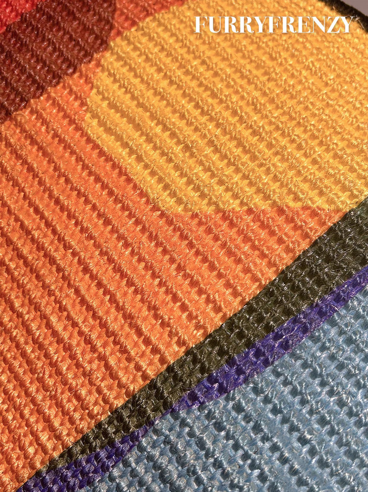 FURRYFRENZY® Decorative Sisal Cat Scratcher / Peel-Stick Cat Scratching Pad