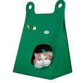 Load image into Gallery viewer, MS! MAKESURE® Foldable Felt Cat Bed / Cat Cave (Free Scratching Board Inc)