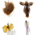 Load image into Gallery viewer, Momoland Natural Feather Cat Teaser / Interactive Cat Toy
