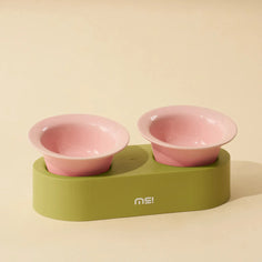 MS! MAKESURE® Ceramic 2-In-1 Jingle Cat Bowl Set