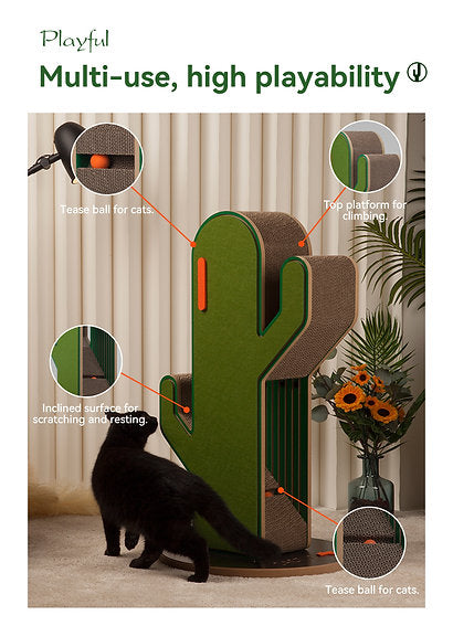 Petree® Urban Oasis DIY Climbing Cat Scratcher / Cat Tree - Cactus S (80cm H)