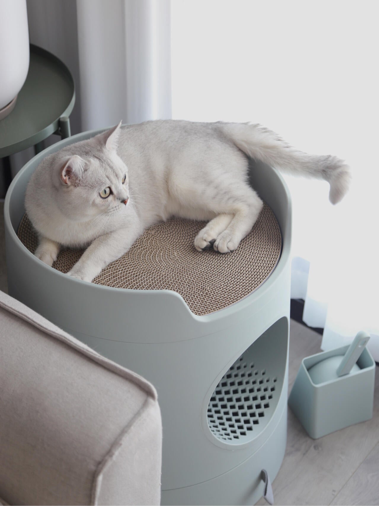 Mayitwill® x Michu XL Castle 2-In-1 Front-Entry Cat Litter Box (Free Scratch Basin + Scoop)