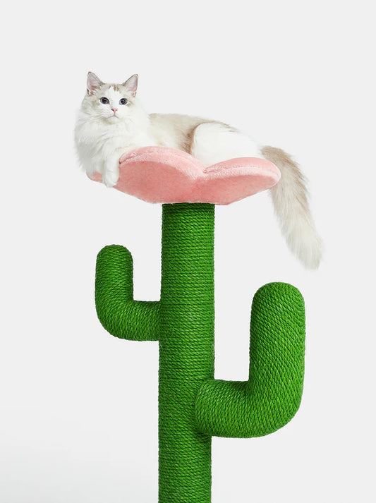 VETRESKA® Hand-made Cat Scratcher / Cat Tree - Cactus Flower (1.05m Height)