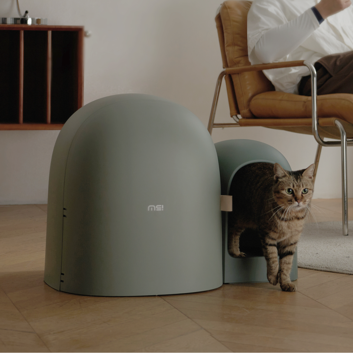 MS! MAKESURE® MAX Stylish Cat Litter Box (Free Litter Scoop+Teaser Wand)