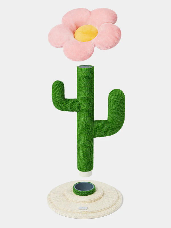 VETRESKA® Hand-made Cat Scratcher / Cat Tree - Cactus Flower (1.05m Height)