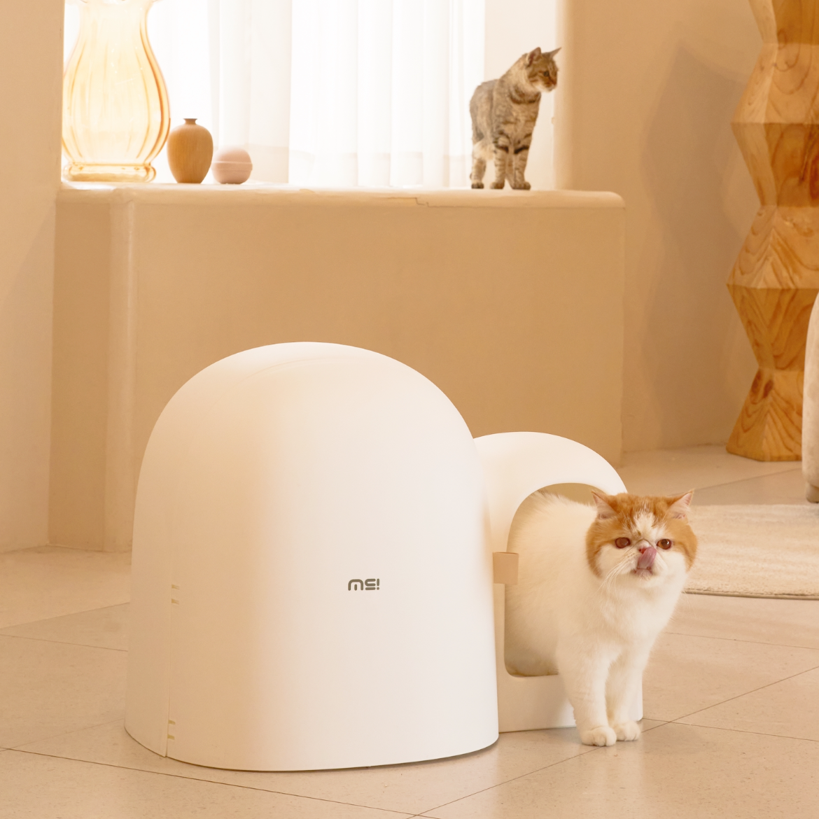 MS! MAKESURE® MAX Stylish Cat Litter Box (Free Litter Scoop+Teaser Wand)