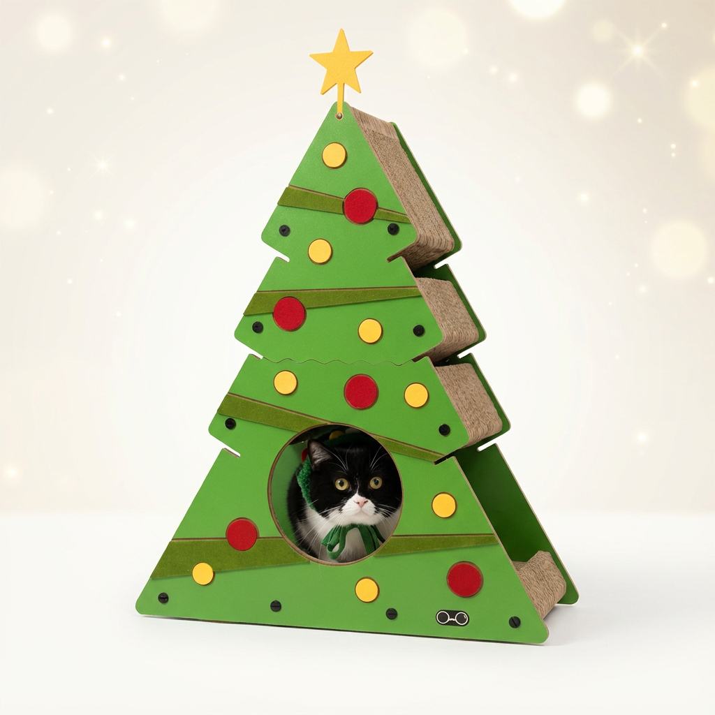 Petree® DIY Climbing Cat Scratcher / Cat Tree - Christmas Tree (77cm H)