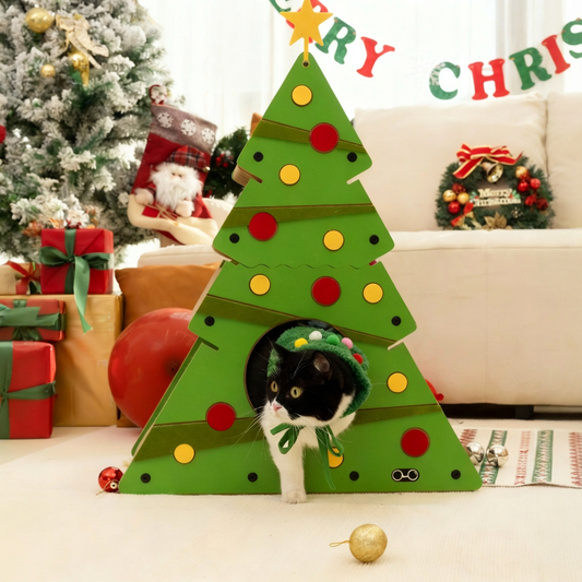 Petree® DIY Climbing Cat Scratcher / Cat Tree - Christmas Tree (77cm H)