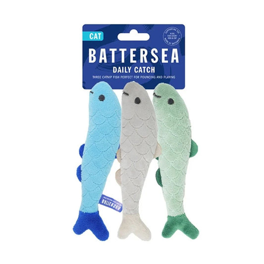 Rosewood® Battersea Catnip Cat Toy Daily Catch Fish - Small (3PC)