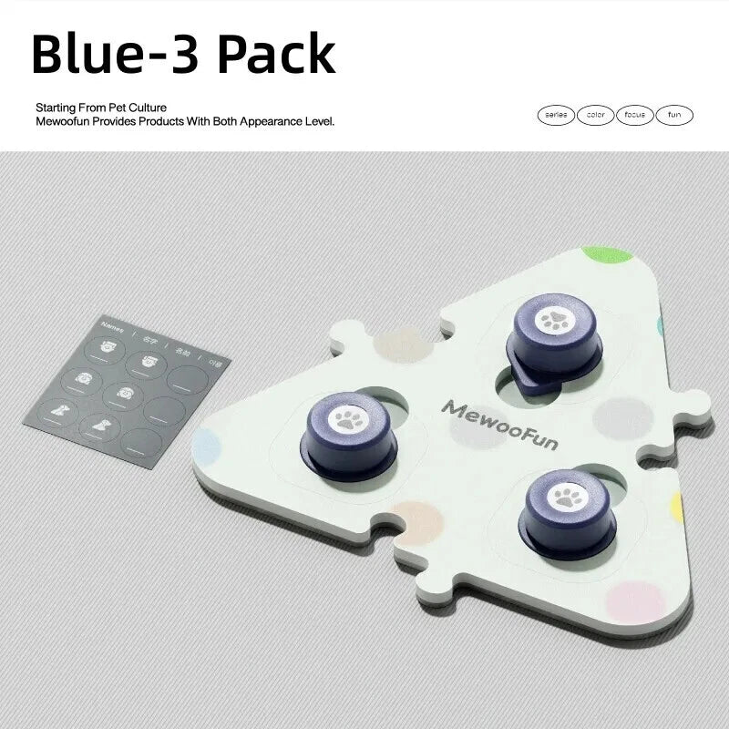 MewooFun® Recordable Pet Training Buzzers / Cat Communication Button Set - Blue