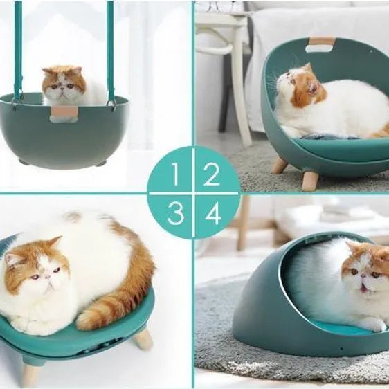 MS!MAKESURE® 4-IN-1 Convertible Cat Bed / Cat Sofa (Free Cushion+Lanyard)