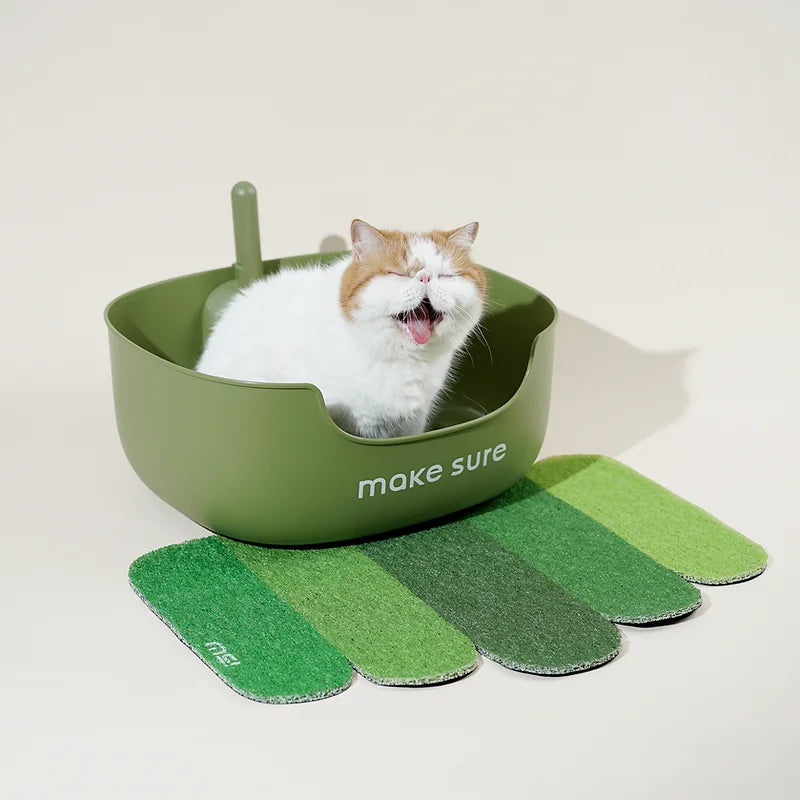 MS! MAKESURE® LITE Large Open Space Cat Litter Box (Free Litter Scoop+Litter Mat)