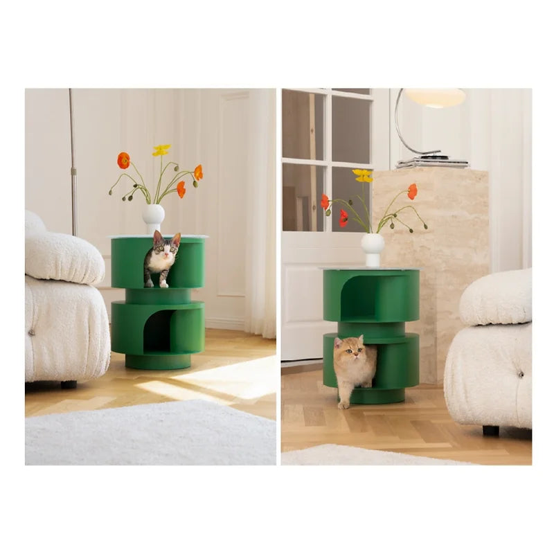 Meow Bloom® Pet-Friendly Elegant Side Table / Cat Furniture / Cat Bedding