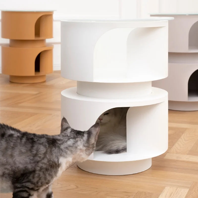 Meow Bloom® Pet-Friendly Elegant Side Table / Cat Furniture / Cat Bedding