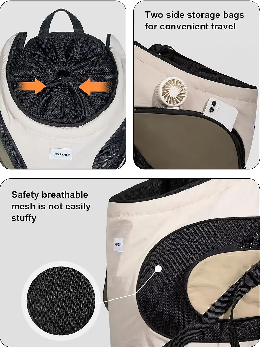 HiDREAM® Front-Facing Soft Pet Backpack / Hands-Free Cat Carrier