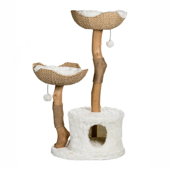 Michu® Selected Real Wood Luxury Cat Tree / Cat Tower - Large (H 1.2m)