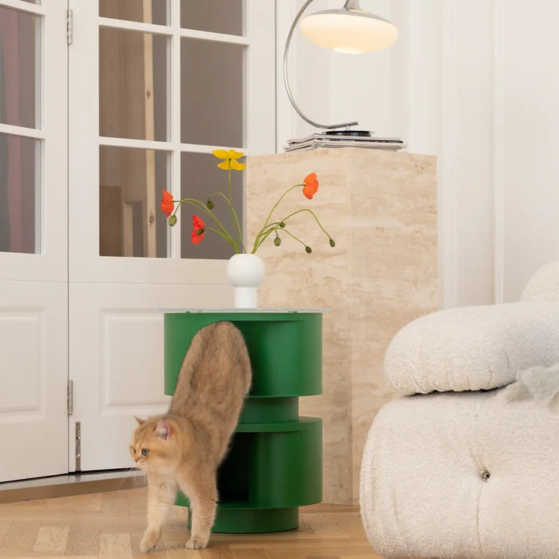 Meow Bloom® Pet-Friendly Elegant Side Table / Cat Furniture / Cat Bedding